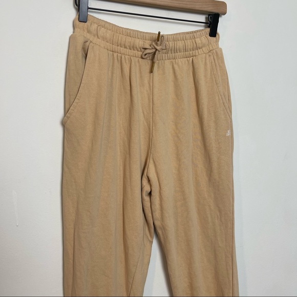 WEWOREWHAT- Sweatpant High-Waist Terry Tan Cotton Jogger Athleisure - Picture 3 of 9